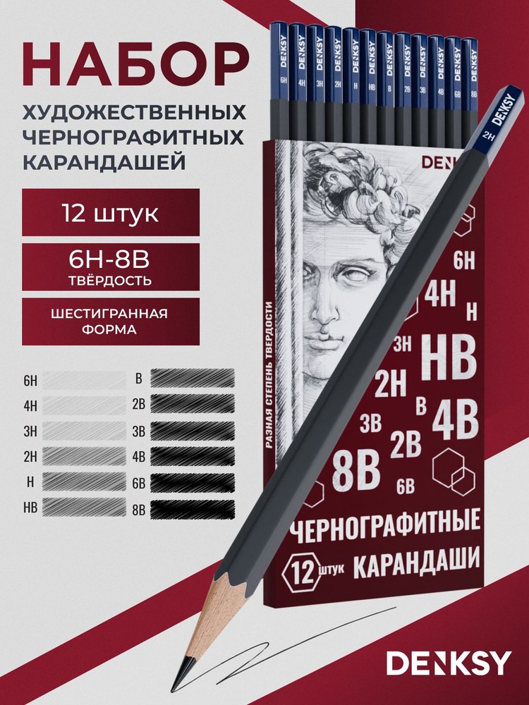 Карандаш чёрный С036 1шт