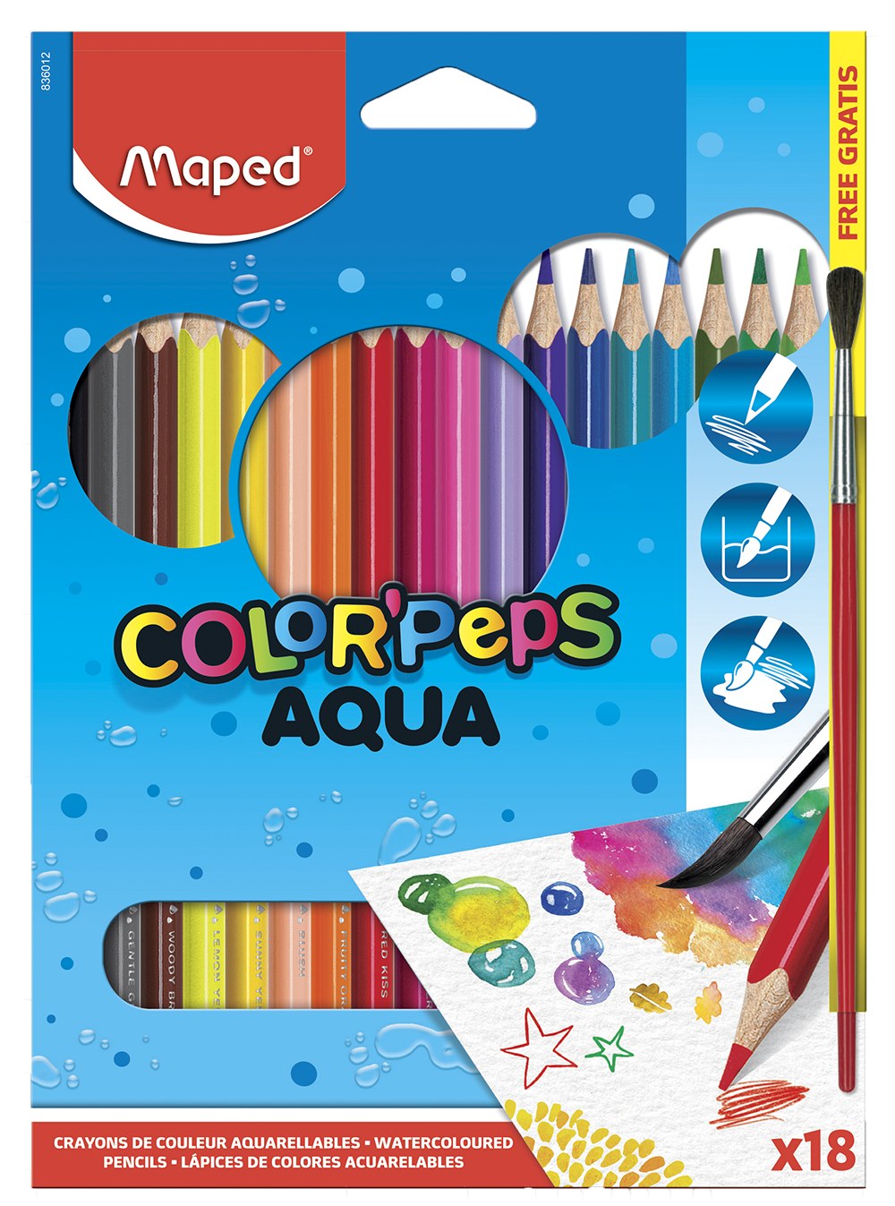 Карандаш Maped 86202 18цвет