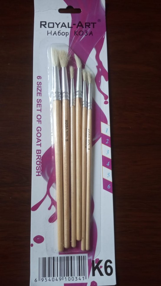 Кисточка Набор Royal Art 6шт
