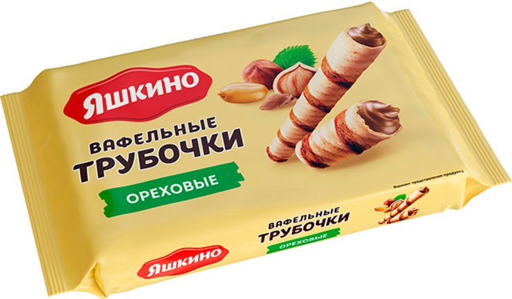 Яшкино вафель. трубочки Орех 190 гр ВКВ328