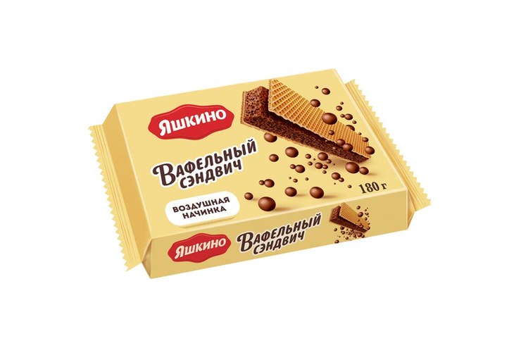 Яшкино Вафель. Сэндвич 180гр ККВ202