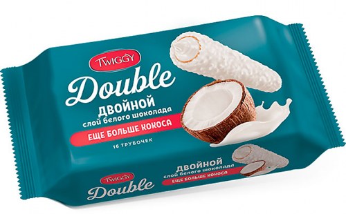 Яшкино Twiggy Double вафел. труб кокос 185 гр