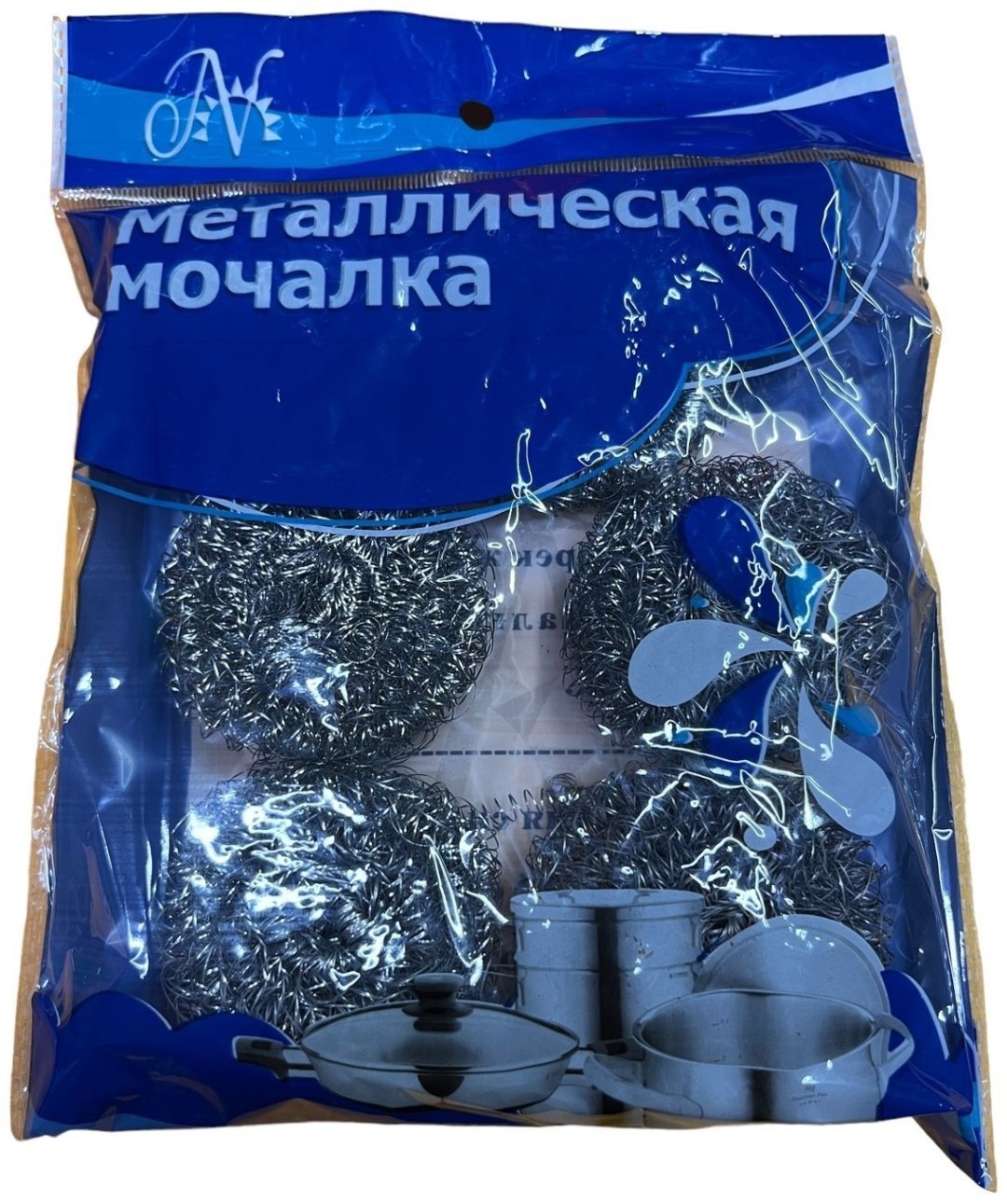 Man Kyung металлическая губка 3в1 LJ-008