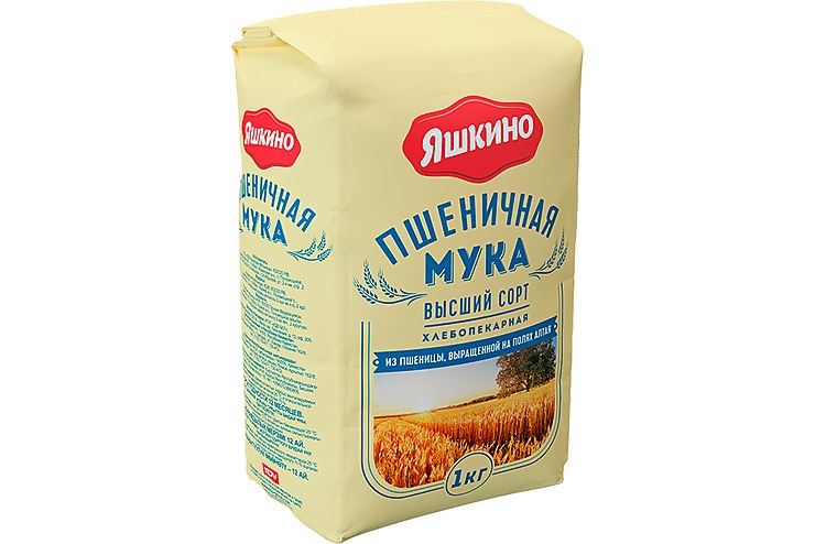 Яшкино Пщеничная мука Выс. сорт 1 кг
