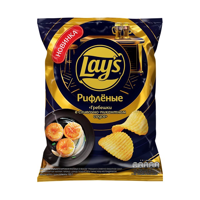 Lays Рифленые чипсы 105гр