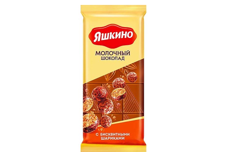 Яшкино Плит. молоко ябл. шар. Шоколад 90 гр