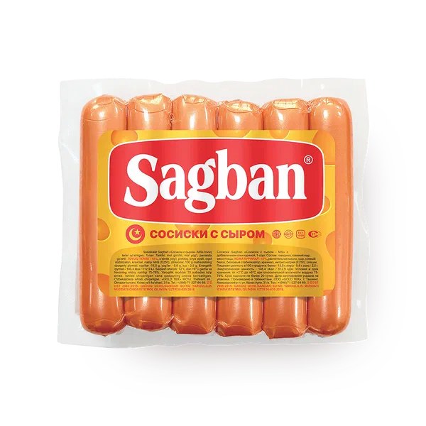 Sagban Сосиски куриные Салом 3кг газ 1кг 3055