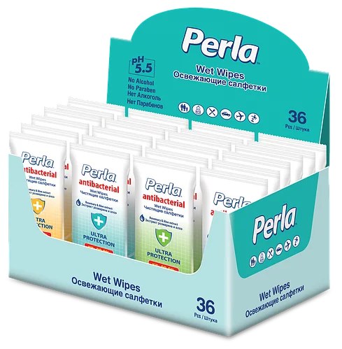 Perla Влажные салфети 15шт