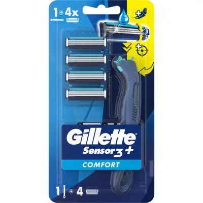 Gillette Sensor 3 бритва + 4 кассеты 1шт