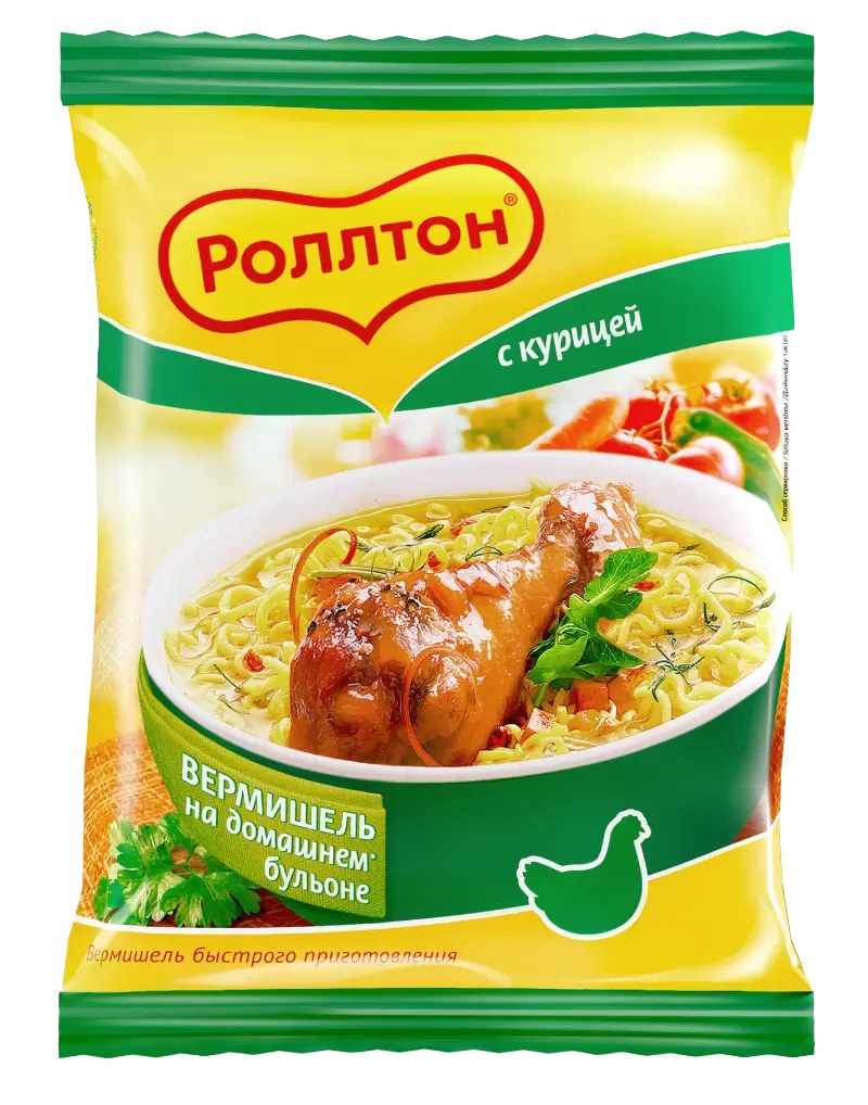 Rollton Вермишель на дом. бульоне с кур. 80гр