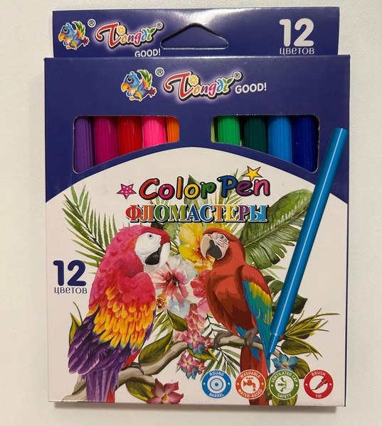 Color Pen Фламастер 12шт ZS-249