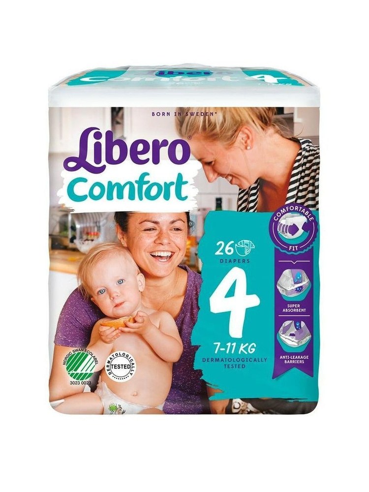 Подгузники Libero Comfort 4 (mx) 26 шт