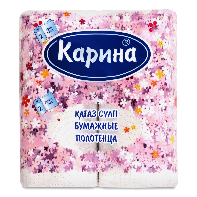 Карина Бумажное полотенце 2сл 4в1