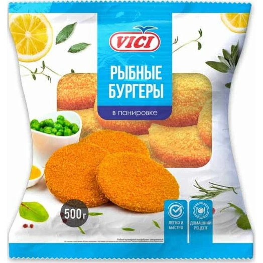 Vici Рыбные бургеры 500гр