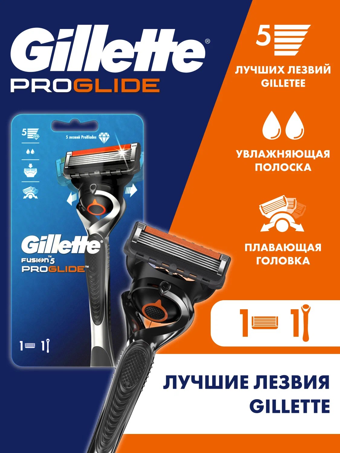 Gillette Fusion 5 proglide Бритва 1шт
