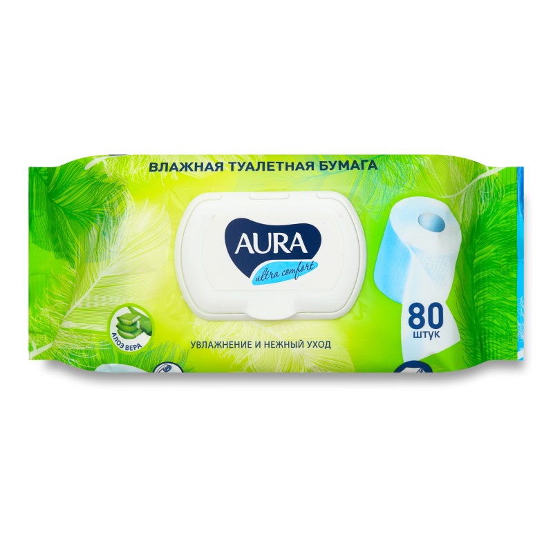 Aura Влажная Туалетная бумага 80шт