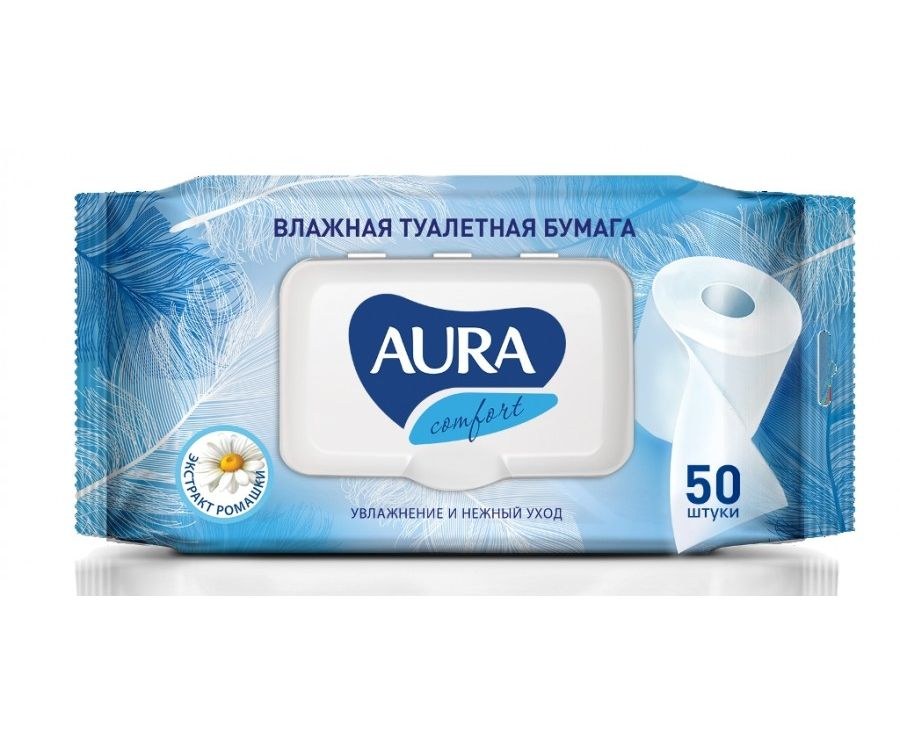 Aura Влажная Туалетная бумага 50шт