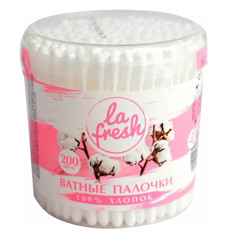 Natural Fresh ват. палочки плен. 400шт
