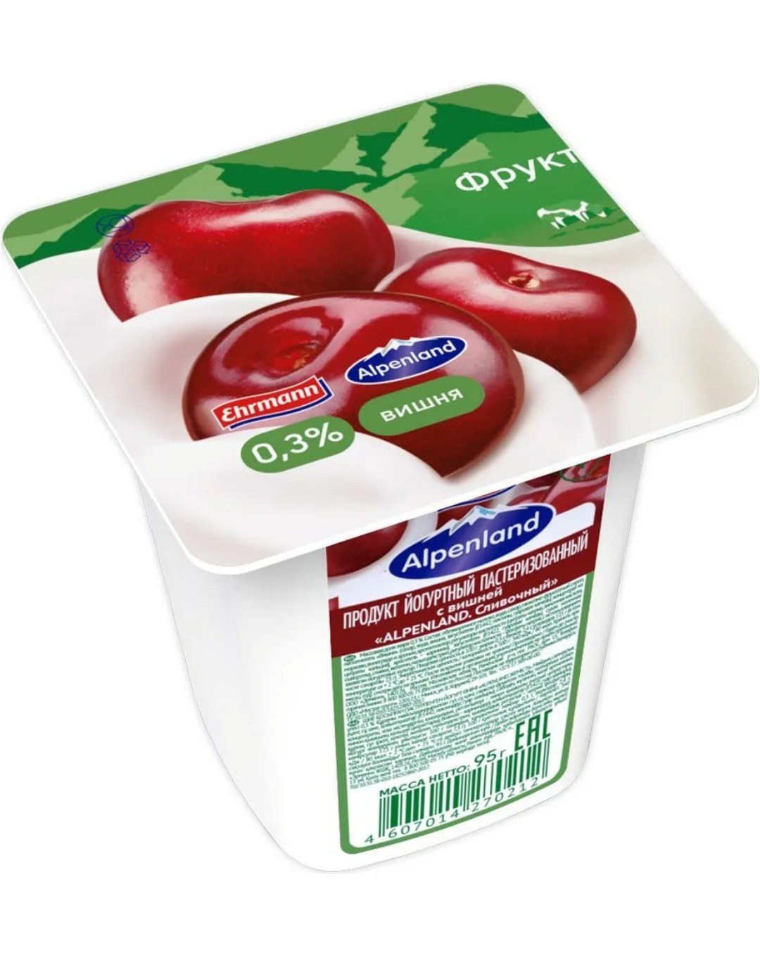 Alpenland йогурт 0,3% в ассор. 95 гр