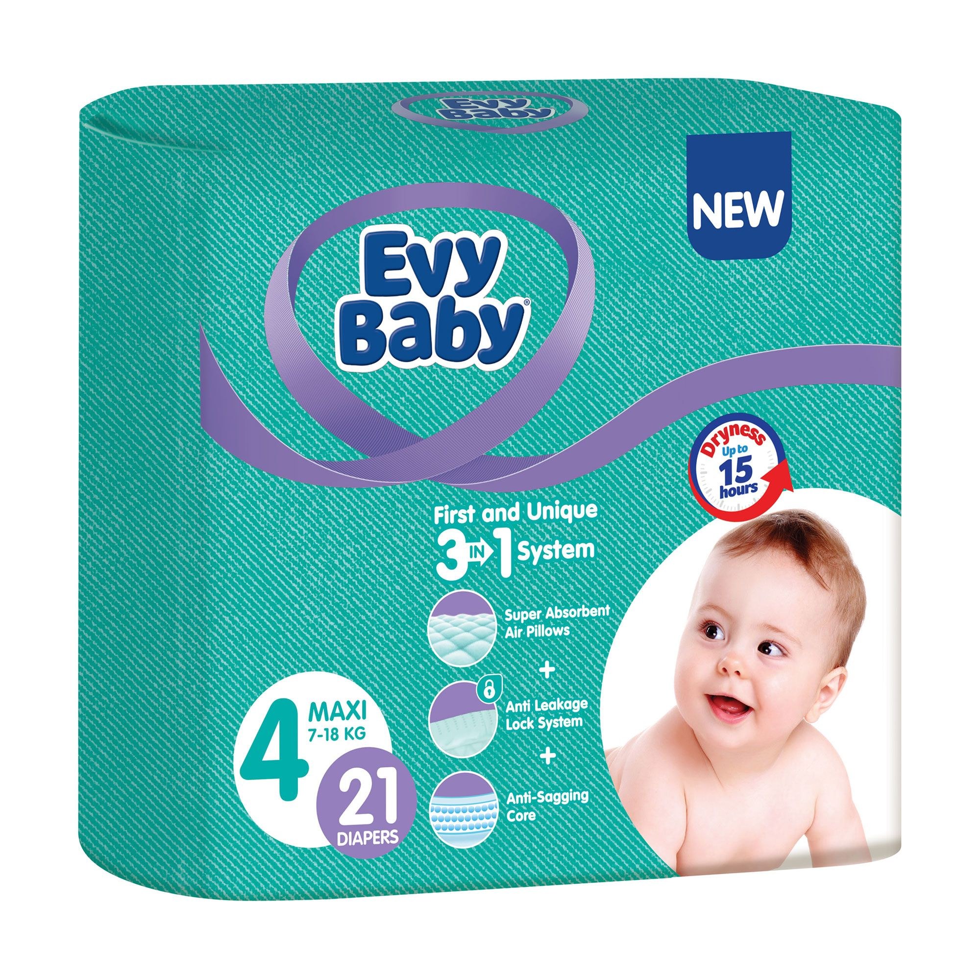 Подгузники Evy Baby mini №4 21 шт