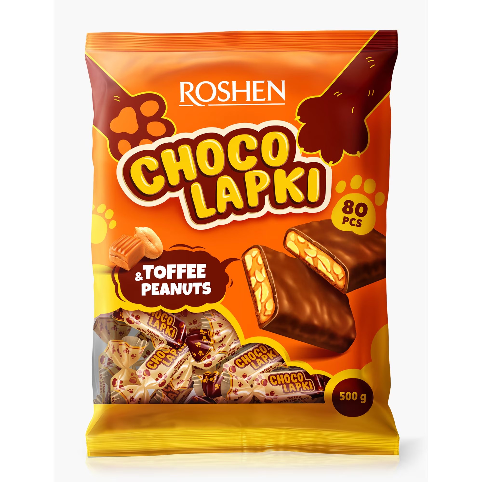 Рошен Конфеты Choco Lapki 500гр