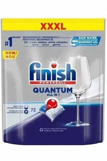 Finish Quantum таблетки для посуды в ассор. 72шт