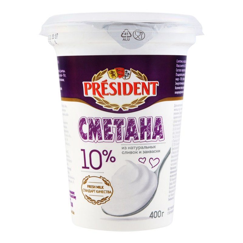 President Сметана 10% 400гр