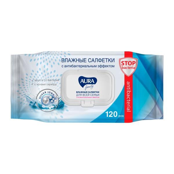 Aura Family Влаж. салфетки 120шт