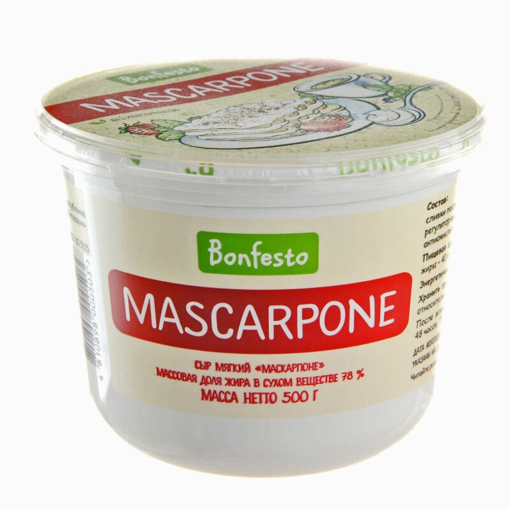 RZ Bonfesto Маскрапоне сыр мягкий 78% 500гр 46-0503