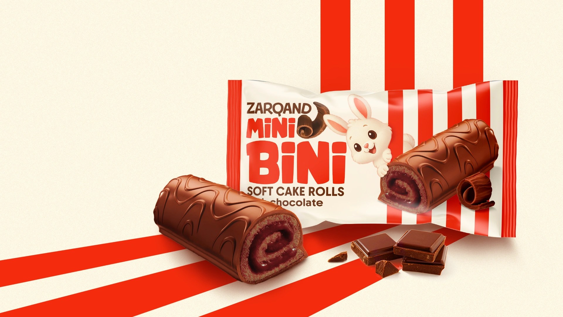 Zarqand Mini Bini Рулет Бисквитный в ассор. 30гр (1200) 4520 4521