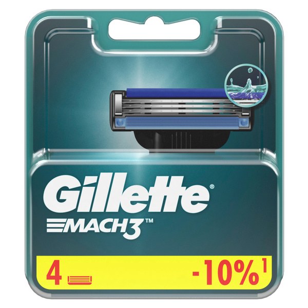 Gillette Mach3 Кассеты 4шт