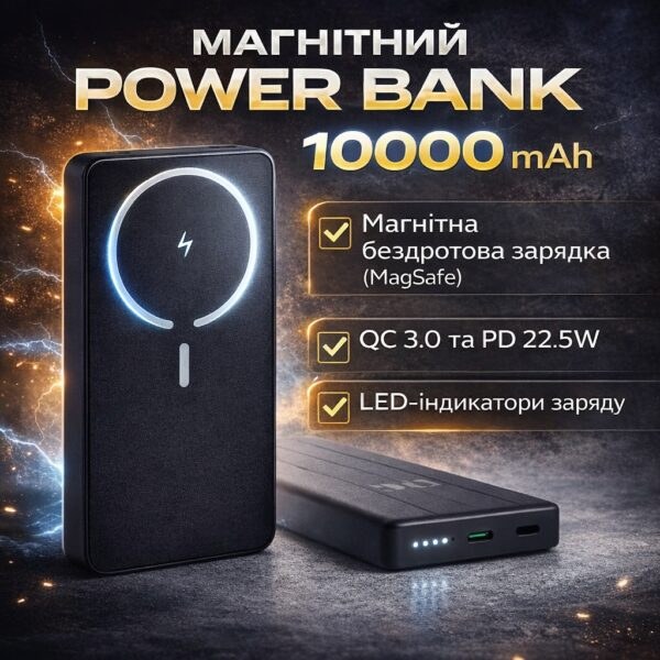 WPG 104 10000MAH WIRELESS MAG SAFE POWER BANK