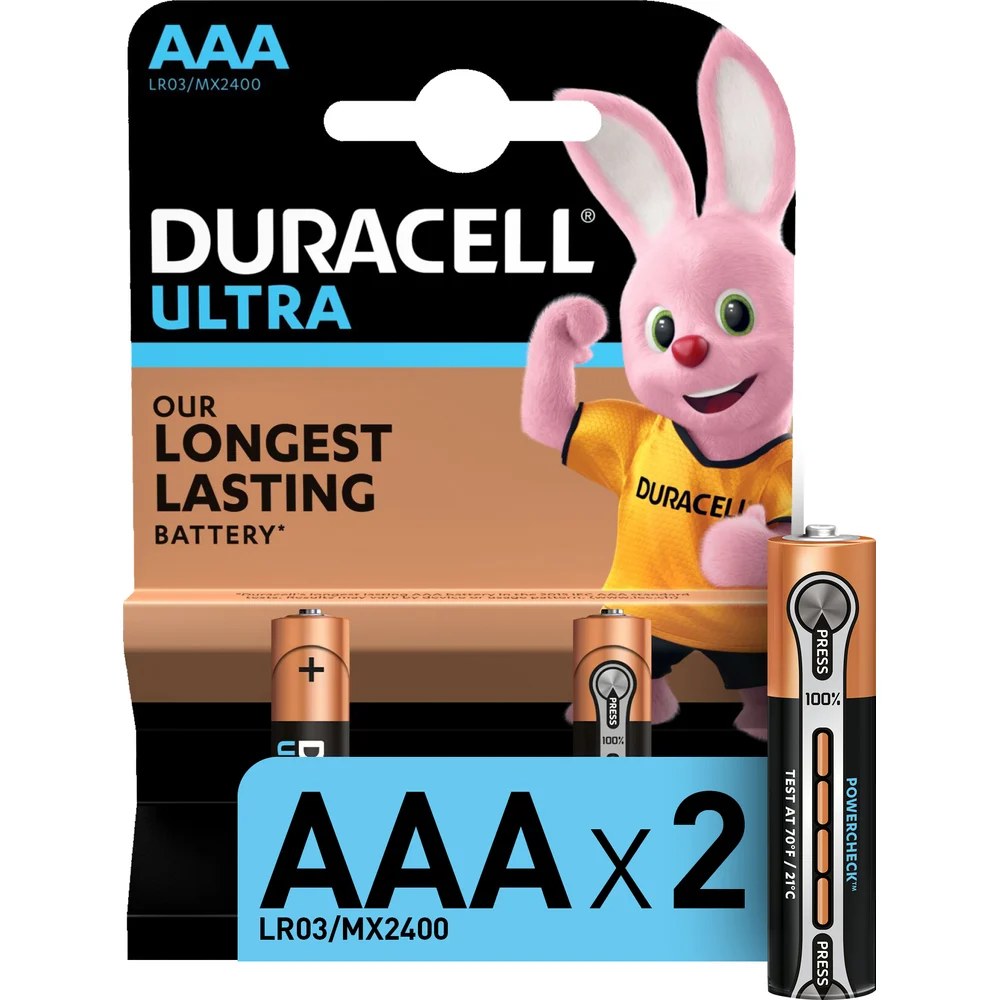 Duracell батарейки AAA 2шт