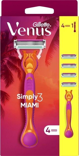 Gillette Venus Miami Vibes бритва 3+1шт