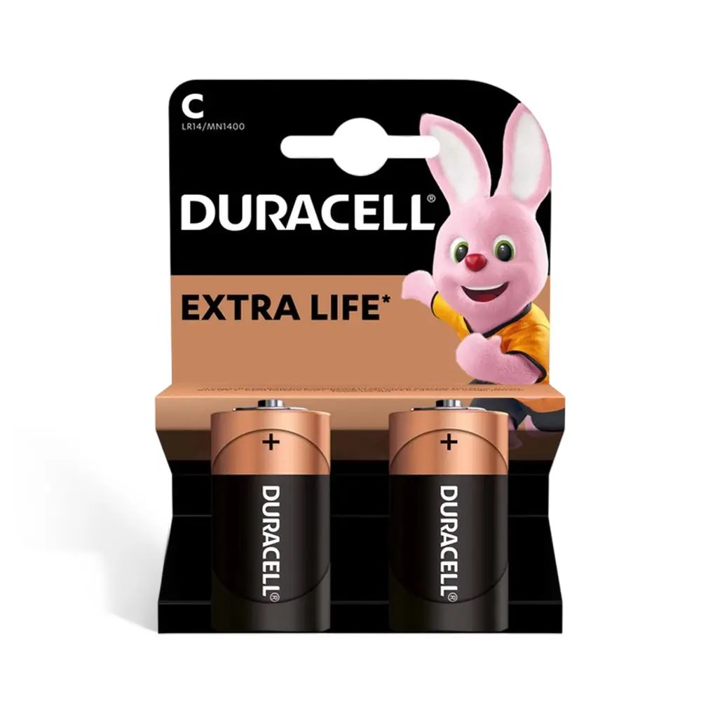 Duracell батарейки C 2шт