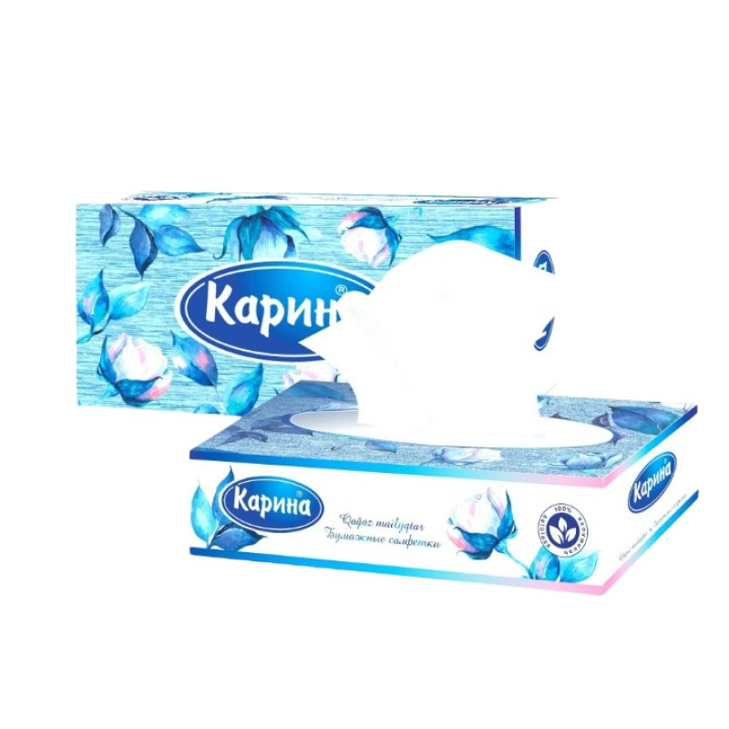 Карина Салфетки Коробочка 200x200 2сл 80шт
