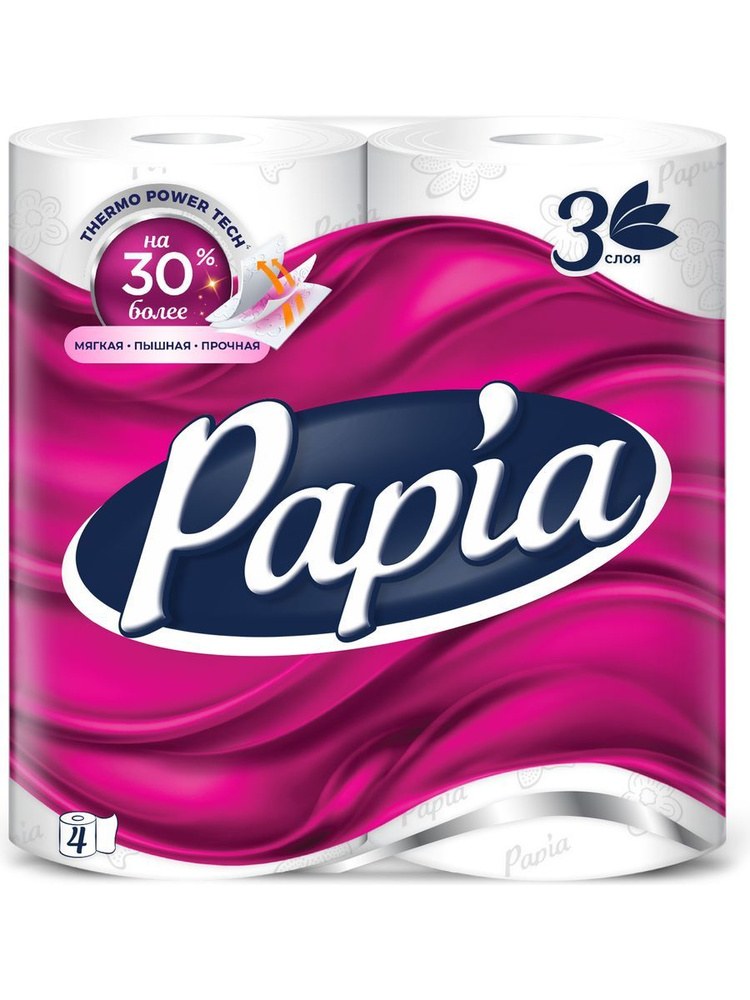 Papia Туалетная Бумага 3сл 4шт