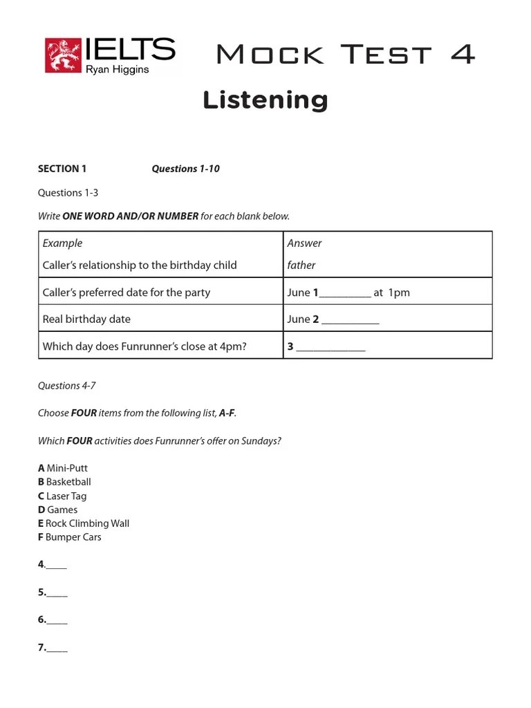 IELTS mock tests