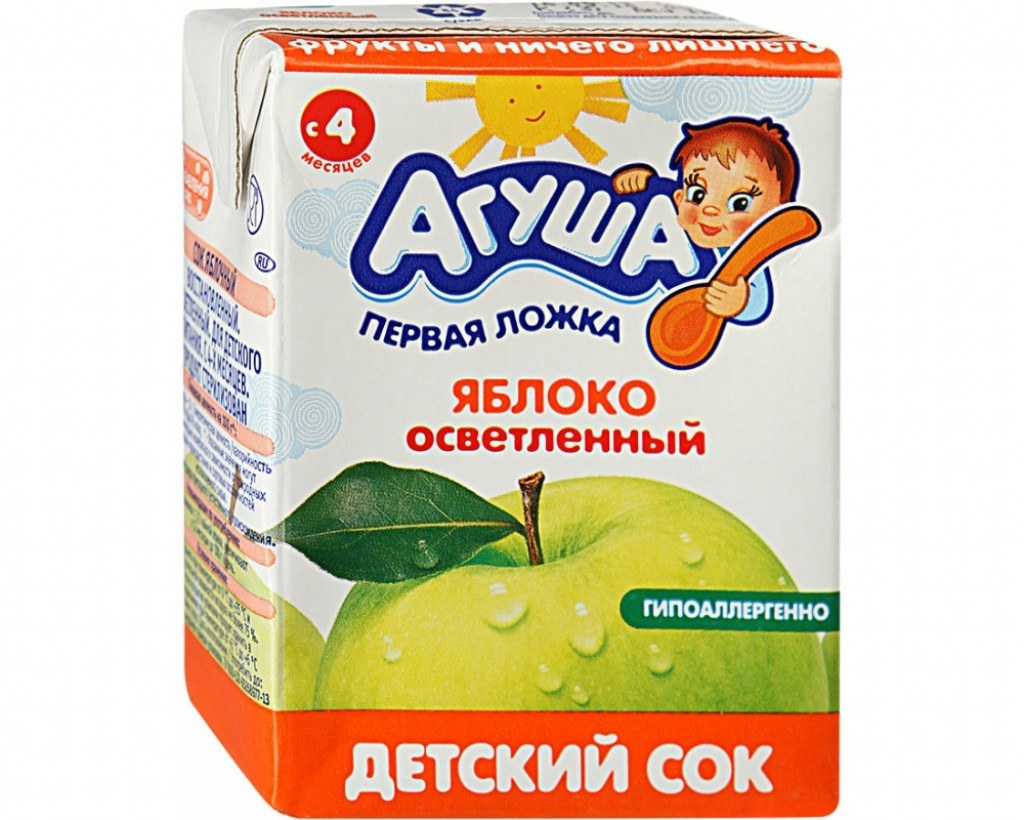 Агуша осветленный сок в ассор. кор. 200 гр