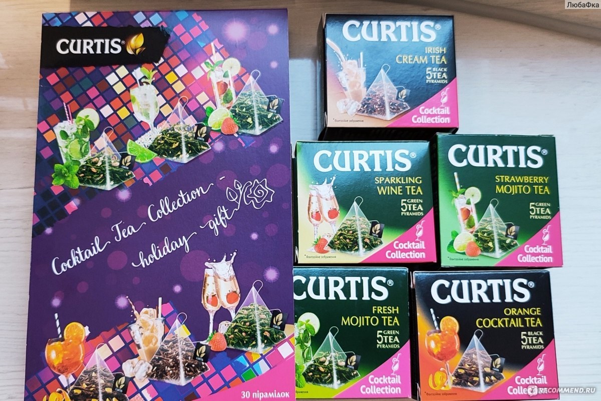 Curtis Чай пирамидки в ассор. 20шт