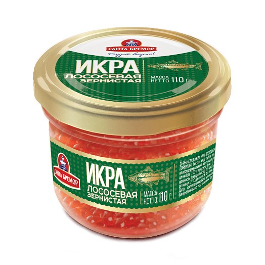 Санта Бремор Зернистая Икра сол. Горбуша 160гр