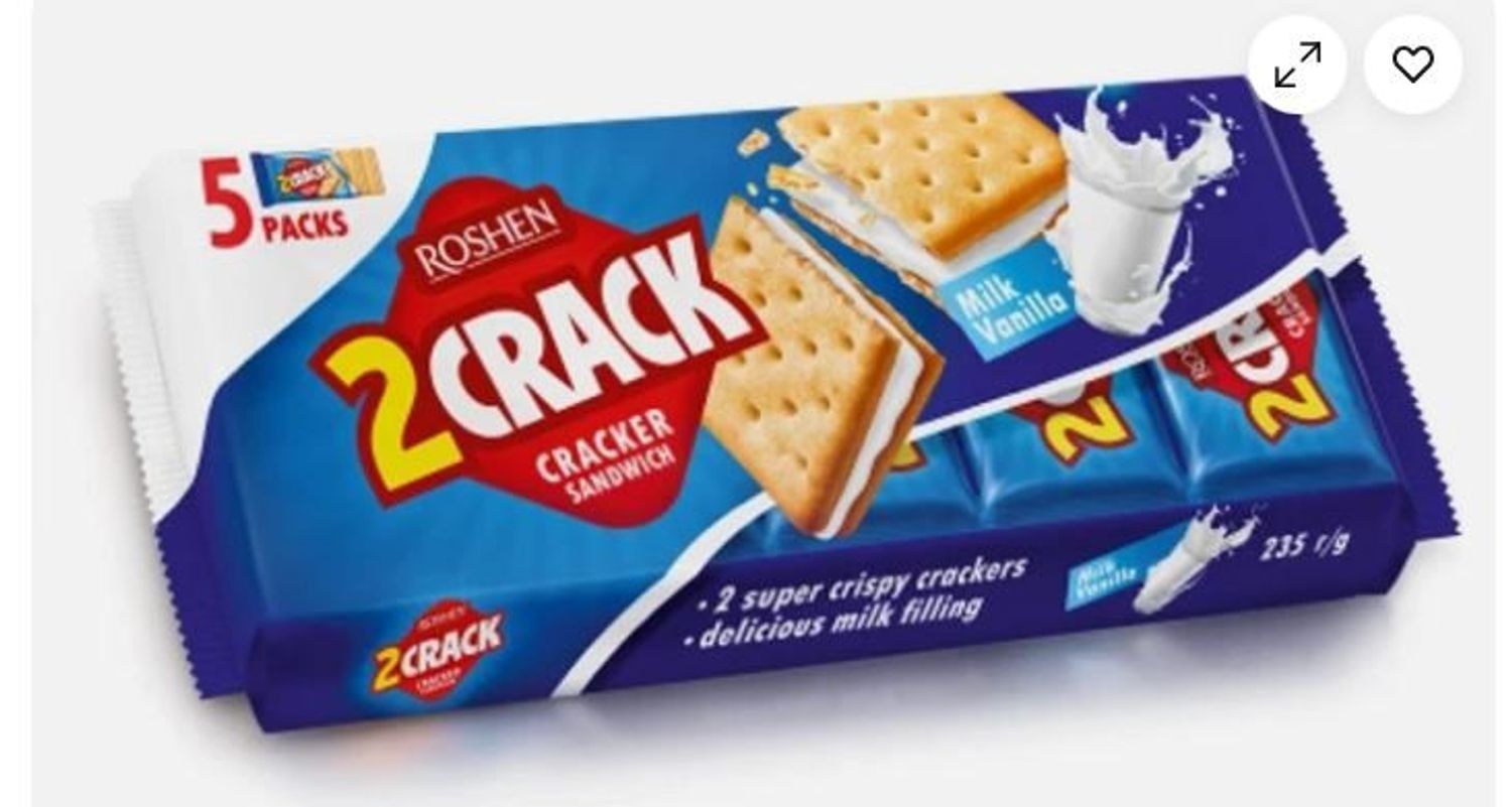 2Crack Рошен Крекеры в ассор. 190гр