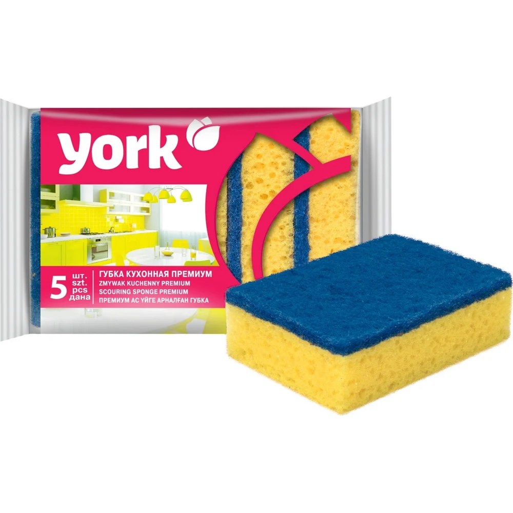 York Премиум Губки 5шт