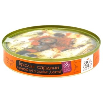 Riga Gold Сардины в масле прозрач. крышка в ассор. 120гр