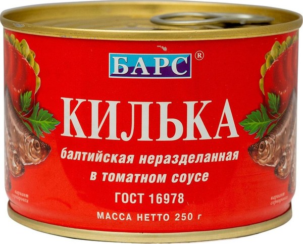 Барс Килька в том. соусе чили 250гр