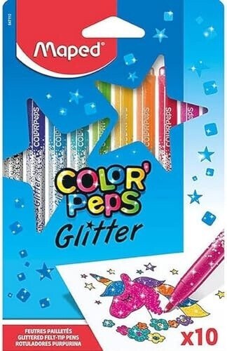 фломастер 10цв maped glitter 847110