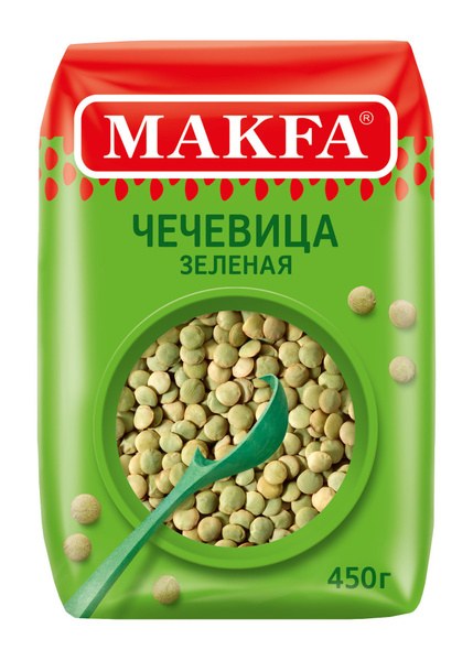 Makfa Крупа Чечевица Зеленая 450гр