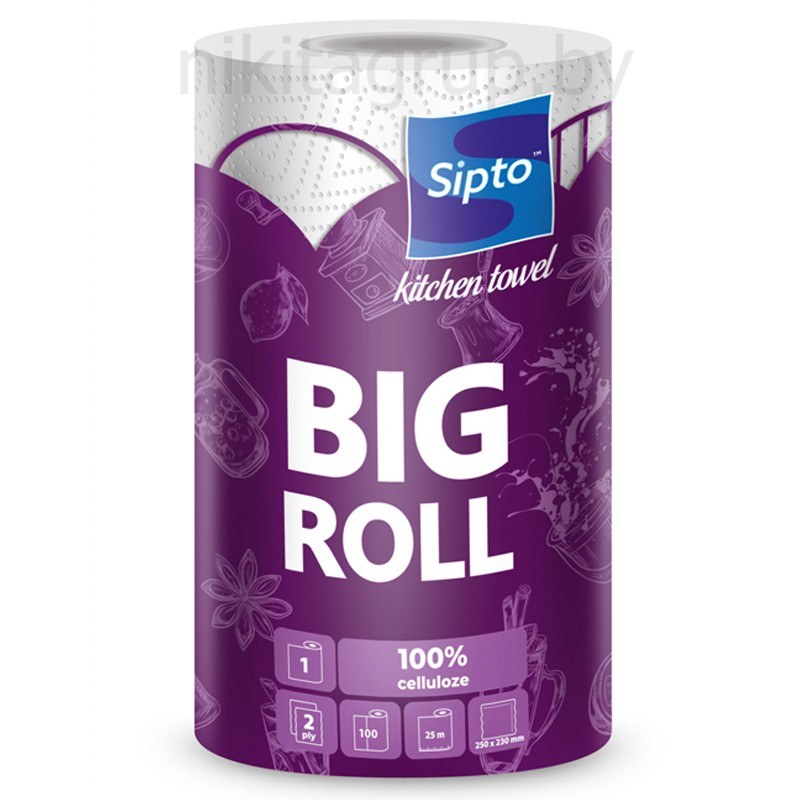 Absolut Big Roll Бумажное Полотенце 3сл 1шт