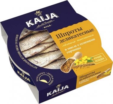 Kaija Шпроты Семенами горчицы в масле 120гр