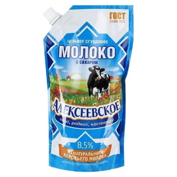 Алексеевское сгущ. молоко 8,5% д/п 650гр